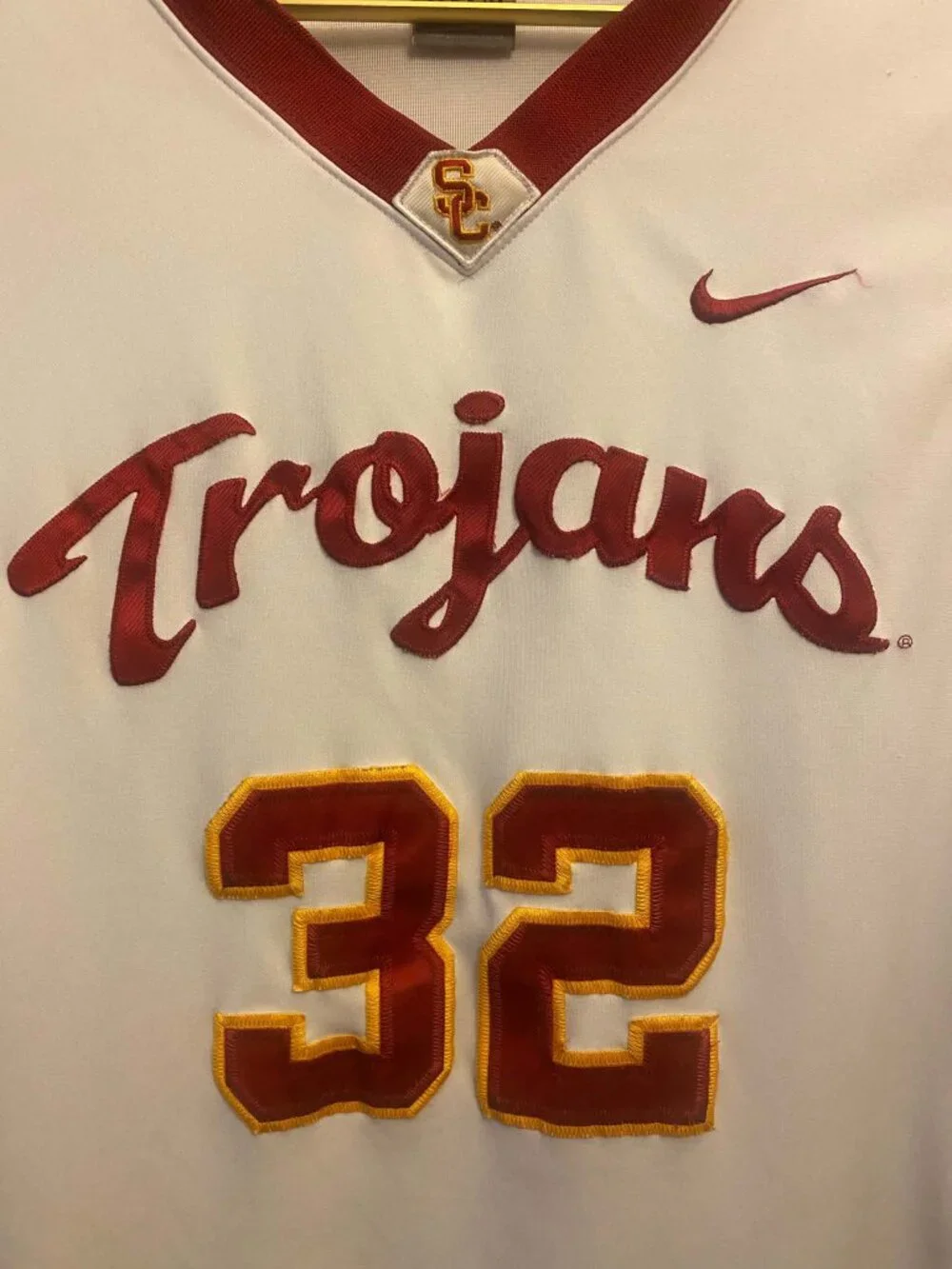 Vintage USC Trojans #32 Basketball Fan Jersey Tank Top White Men’s XL